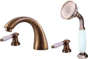 Slezák-RAV Miscelatore per vasca da bagno Slezák RAV Morava Retro MK569SSM Colore: ottone vecchio, Dimensione: 1/2''
