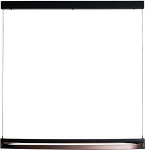 Lampadario a LED SINGAPUR nero e marrone 80W, bianco caldo 4400 lm, metallo, dimensioni: 190x123x30 cm, IP20, Maxlight