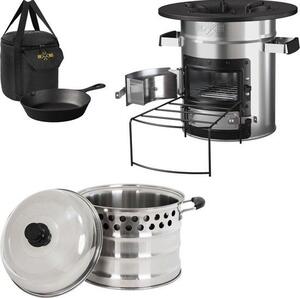 Griglia in acciaio inossidabile con teglia da barbecue argento BBQ
