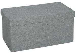 HOMCOM Panca Contenitore Imbottita con Coperchio, 76x38x38 cm, Grigio Scuro | Aosom Italy