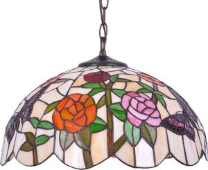 Lampada a sospensione ROSE multicolore 1xE27x20W, vetro colorato, dimensioni: 110x40x40 cm, IP20, Kaja