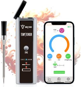 BBQ-Toro TempTender, termometro per barbecue senza fili con scatola di ricarica e app per risultati ottimali al barbecue