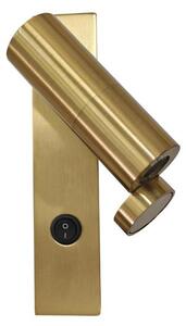 Applique LED da lettura MIRI dorata 3W luce calda 229 lm metallo dim.: 16x3,5x8 cm IP20 Light Prestige