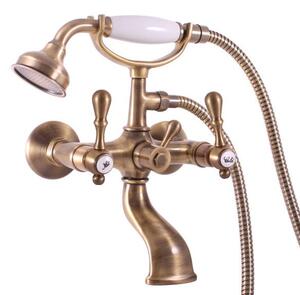 Slezák-RAV Miscelatore per vasca da bagno MORAVA OLD BRASS MK459.5/2SM Colore: ottone vecchio, Dimensioni: 150 mm