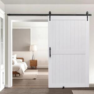 Porta scorrevole in stile fienile con kit di ferramenta 1219x2134mm - Sistema di porte scorrevoli in design fienile