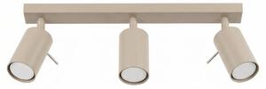 Faretto da soffitto VICTORIA color taupe 3xGU10x10W in metallo, dimensioni: 17x45x6 cm, IP20, Pure Lume