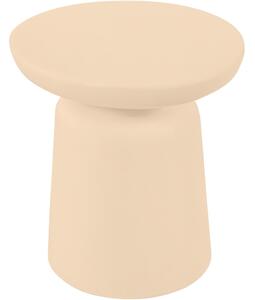 Tavolo, Sgabello Multiuso In Polietilene Modello JOY Dimensioni 38x38x h 40 cm Per arredare al meglio uno spazio in giardino o a bordo piscina uso interno esterno colore Crema