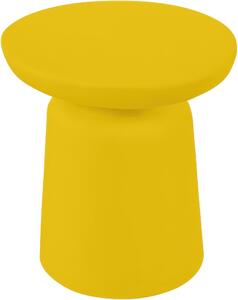 Tavolo, Sgabello Multiuso In Polietilene Modello JOY Dimensioni 38x38x h 40 cm Per arredare al meglio uno spazio in giardino o a bordo piscina uso interno esterno colore Giallo