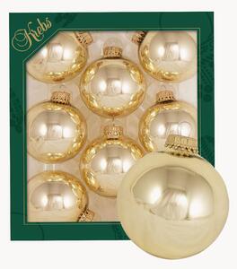 Set di 8 palline di Natale dipinte a mano Plain