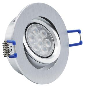 Set da 10 faretti da incasso MILI in alluminio spazzolato, 8 W, GU10, 2700 K (bianco caldo), 230 V, 430 lumen