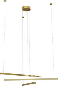 Lampadario a LED TRIO, oro spazzolato, 36 W, bianco caldo, 2200 lm, metallo, dimensioni: 150 x 100 x 100 cm, IP20, Maxlight