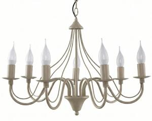 Lampada a sospensione VICTORIA color taupe, 7xE14x12W, metallo, dimensioni: 80x60x60 cm, IP20, Pure Lume