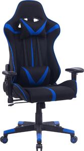 Sedia da gaming Happyment Sheffield – Pelle finta – Con schienale e braccioli – Regolabile in altezza – Ergonomica – Blu/Nero
