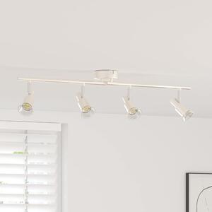 VidaXL Faretto da soffitto con faretti in nichel 70 x 9 x 12,5 cm acciaio