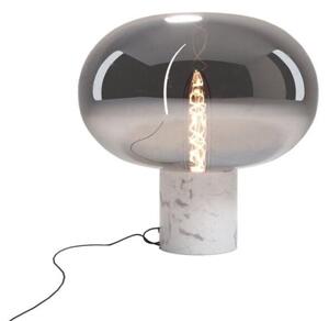 Lampada da tavolo in marmo MOONSTONE bianco fumé 1xE27x20W, marmo, dimensioni: 45x45x45 cm, IP20, Maxlight