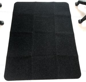 INF Copripavimento per pavimenti in legno, tappetino per sedia da ufficio, 20X90 cm Nero