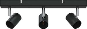 VidaXL Faretto da soffitto con faretti nero 38 x 6,5 x 11,5 cm metallo