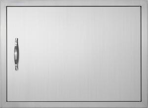 "Porta di accesso al barbecue - 685 x 508 mm - Porta in acciaio inox per isola barbecue - Porta verticale a parete con maniglia"