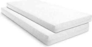 Confezione doppia materasso premium a 7 zone 90x200 cm CloudComfort, altezza 15 cm, livello di rigidità H2/H3, twin set
