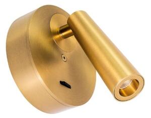 Applique classico gea led gap582 led alluminio oro metacrilato orientabile - Gea Led