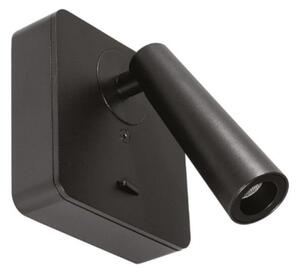 Applique moderno gea led gap591 led alluminio nero metacrilato orientabile - Gea Led
