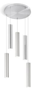 Lampadario moderno perenz shot 8032 cr 8492 al 8492 cr gu10 led cromo lucido spazzolato multiluce - Perenz