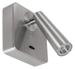 Applique moderno gea led gap593 led alluminio nickel metacrilato orientabile - Gea Led