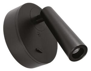 Applique moderno gea led gap581 led alluminio nero metacrilato orientabile - Gea Led