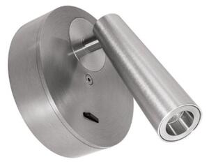 Applique moderno gea led gap583 led alluminio nickel metacrilato orientabile - Gea Led