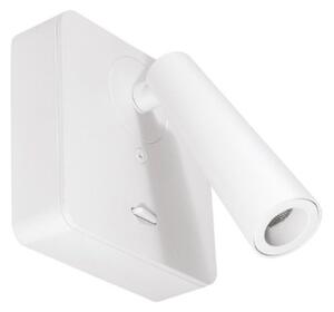 Applique moderno gea led gap590 led alluminio bianco metacrilato orientabile - Gea Led