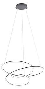 Lampadario moderno perenz spira 8150 gm lc led dim 3000k 5500lm grigio metallizzato - Perenz