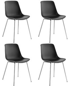 Tectake sedie in plastica mave, ergonomiche, 120 kg