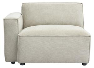 Modulo angolare sinistro per divano in tessuto ciniglia beige SPLIT