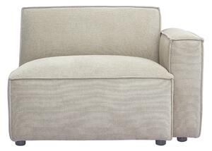 Modulo d'angolo destro per divano in tessuto ciniglia beige SPLIT