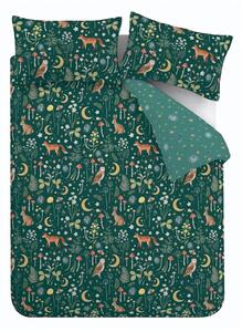 Biancheria da letto verde scuro per letto matrimoniale 200x200 cm Enchanted Twilight - Catherine Lansfield