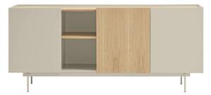Cassettiera bassa beige/naturale in rovere 180x78 cm Otto - Teulat