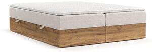 Letto boxspring con contenitore in beige-naturale 180x200 cm Faro - Maison de Rêve