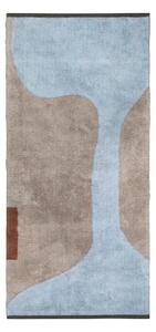 Passatoia lavabile in cotone azzurro e beige 70x150 cm Figura - Mette Ditmer Denmark