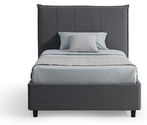 Letto con Contenitore Piazza e Mezzo BILBAO Grigio scuro