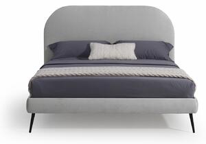 Letto Matrimoniale in Tessuto Imbottito SYDNEY Grigio