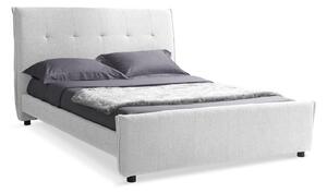 Letto Matrimoniale DALLAS in Tessuto Luxury Bianco