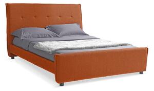 Letto Matrimoniale DALLAS in Tessuto Luxury Arancione