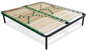 RETE LETTO A DOGHE IN LEGNO ORTOPEDICA MANGO 140x190 cm