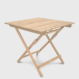 Tavolo pieghevole in legno di frassino colorazioni ZEUS-ES Apertura facilitata Dimensioni 81x84xh74 cm -peso 11,5 kg legno di frassino naturale