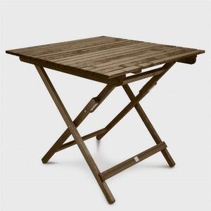Tavolo pieghevole in legno di frassino colorazioni ZEUS-ES Apertura facilitata Dimensioni 81x84xh74 cm -peso 11,5 kg legno di frassino Tinto Teak