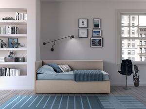 Letto estraibile - LUMIS Beige Tessuto Testata Destra