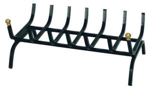 Brucia Legna in ferro Battuto Lunghezza 50 Pomoli In Ottone 7 Griglie Dimensioni 50x29 cm - lavorazione artigianale Italiana