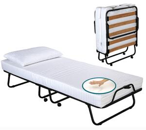 Kingu - Kit letto singolo, brandina pieghevole e materasso memory 90x200 cm Brandina-materasso-cuscino
