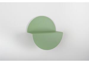 Mensola in Metallo Verniciato HALF MOON �35xh14 cm fissaggio a muro con stop e viti verde ral 6021