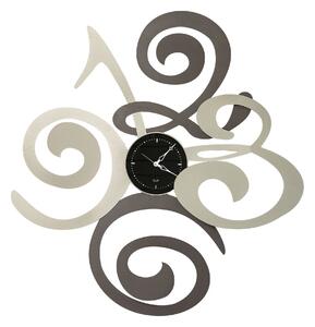 Orologio di design grande: Filomena Lux in metallo, 115x120h, colore Fango Avorio